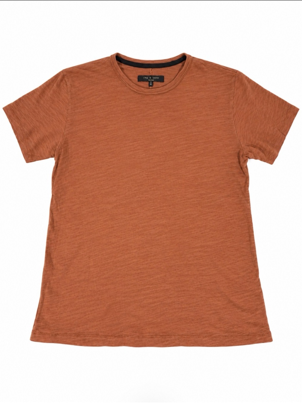 rag & bone Men's Short Sleeve Crew Tee in Rust